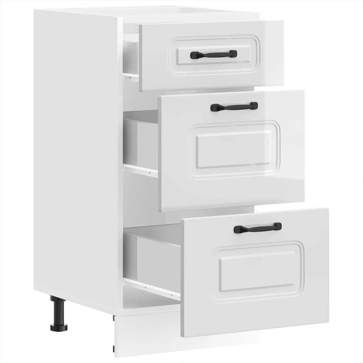 High Gloss White Kitchen Base Cabinet for Storage