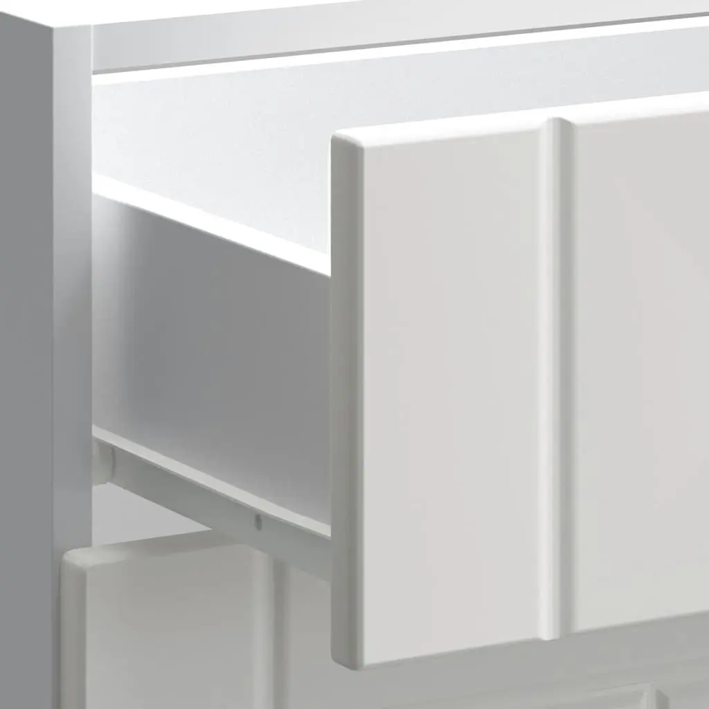 White Engineered Wood Kitchen Base Cabinet with Storage