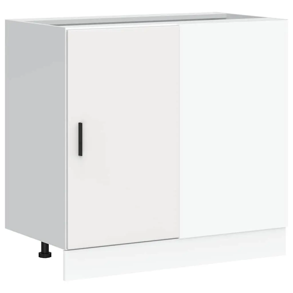 White Engineered Wood Kitchen Base Cabinet for Storage