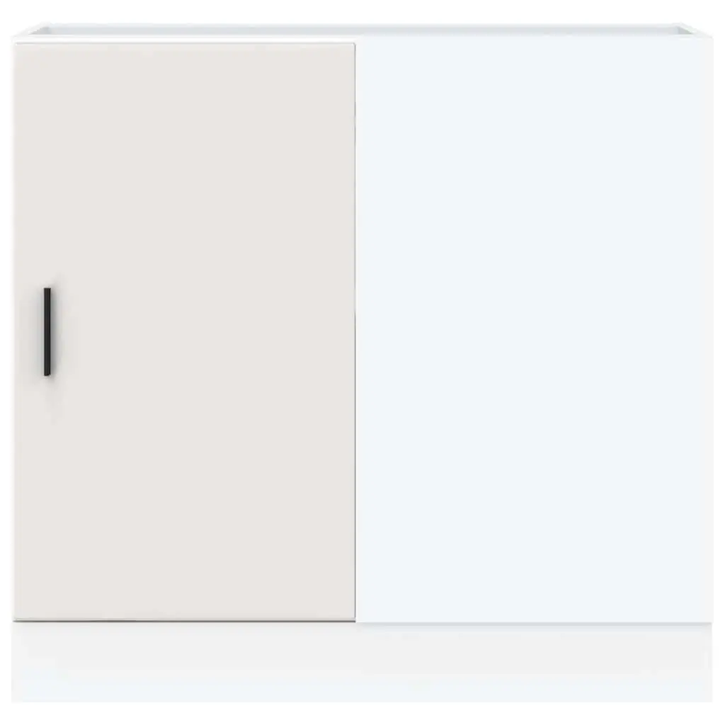White Engineered Wood Kitchen Base Cabinet for Storage