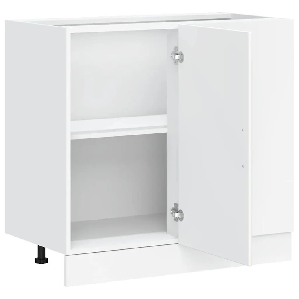 White Engineered Wood Kitchen Base Cabinet for Storage