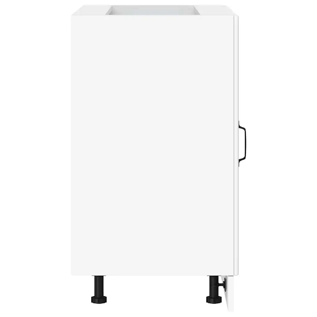 White Engineered Wood Kitchen Base Cabinet for Storage
