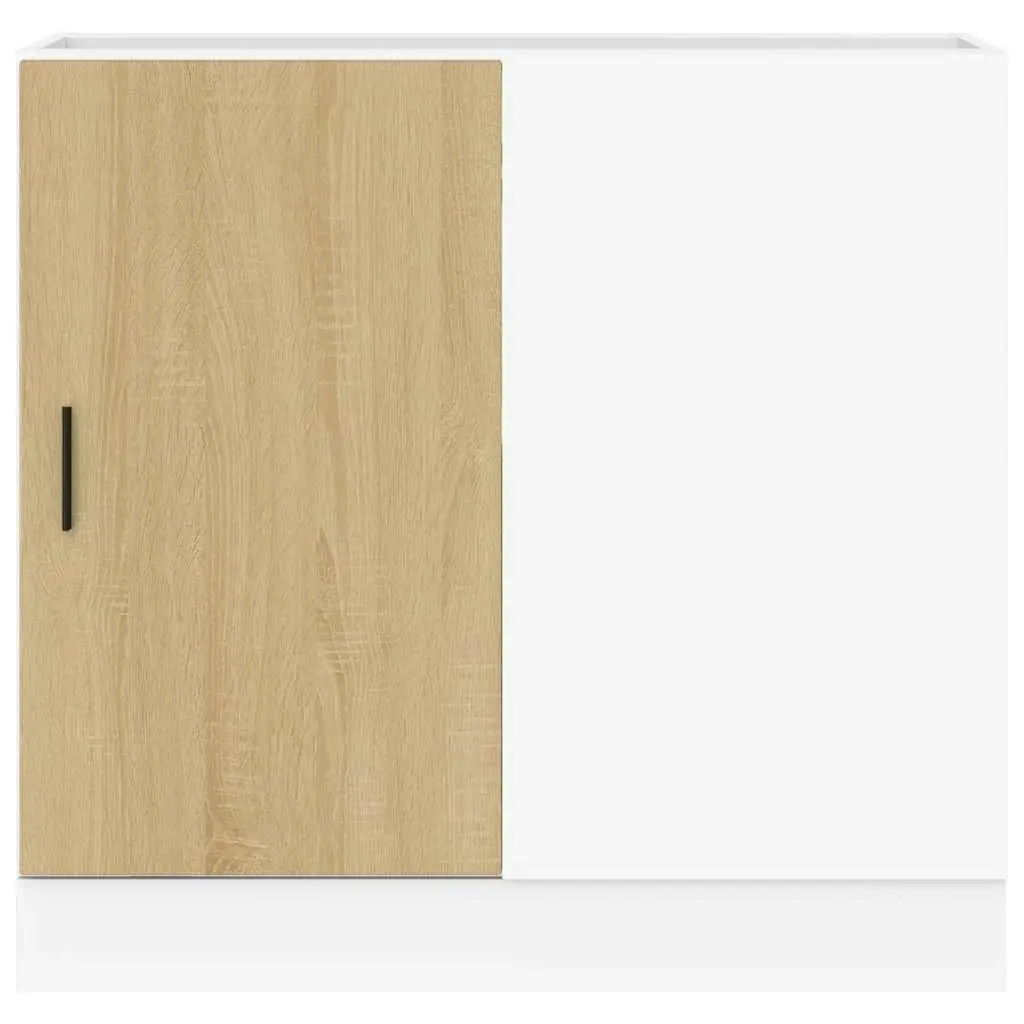 Brown Engineered Wood Kitchen Base Cabinet Storage Unit