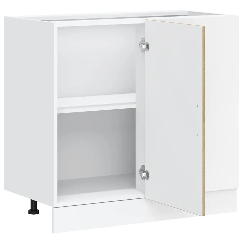 Brown Engineered Wood Kitchen Base Cabinet Storage Unit
