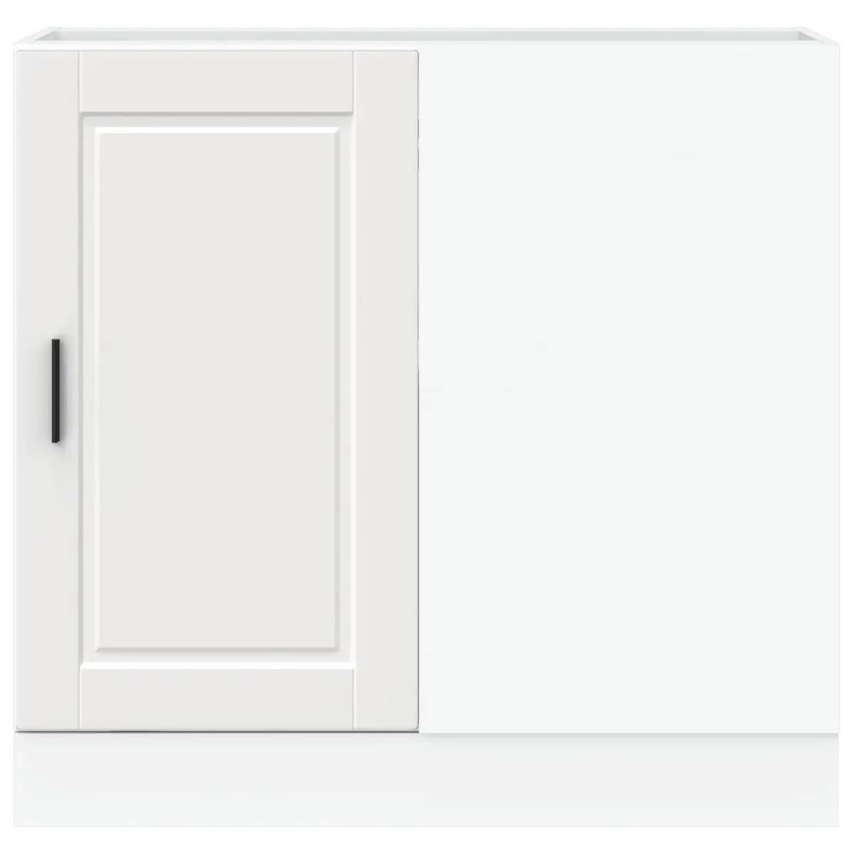 White Engineered Wood Kitchen Base Cabinet with Doors