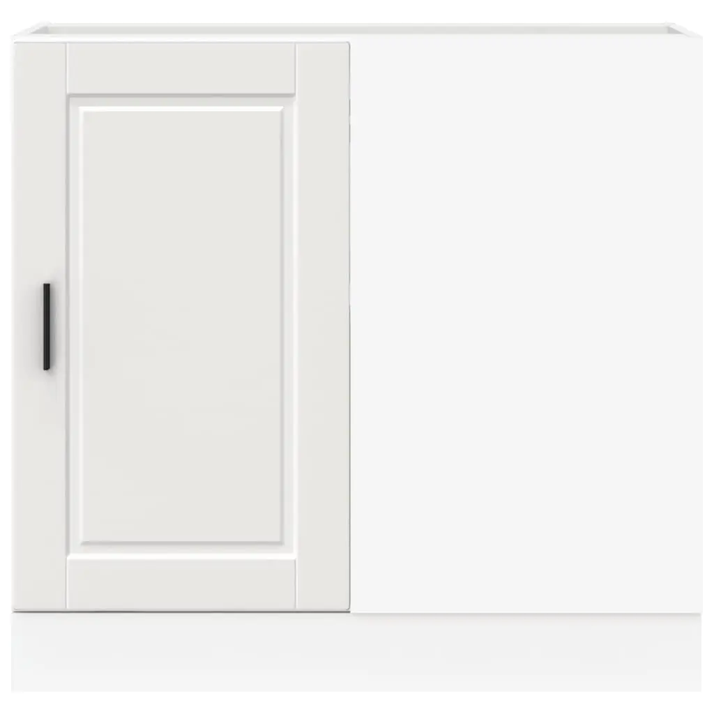 White Engineered Wood Kitchen Base Cabinet with Doors
