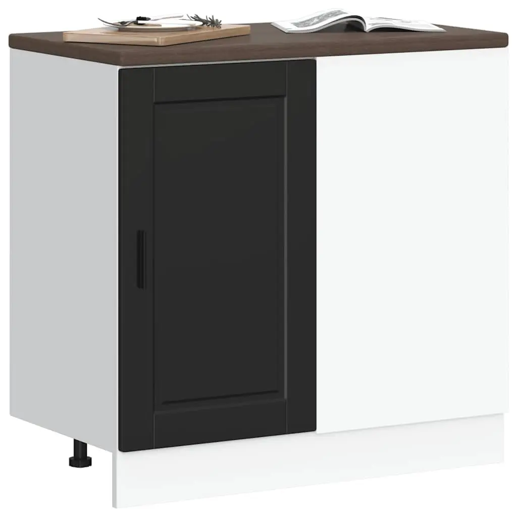 Black Engineered Wood Kitchen Base Cabinet