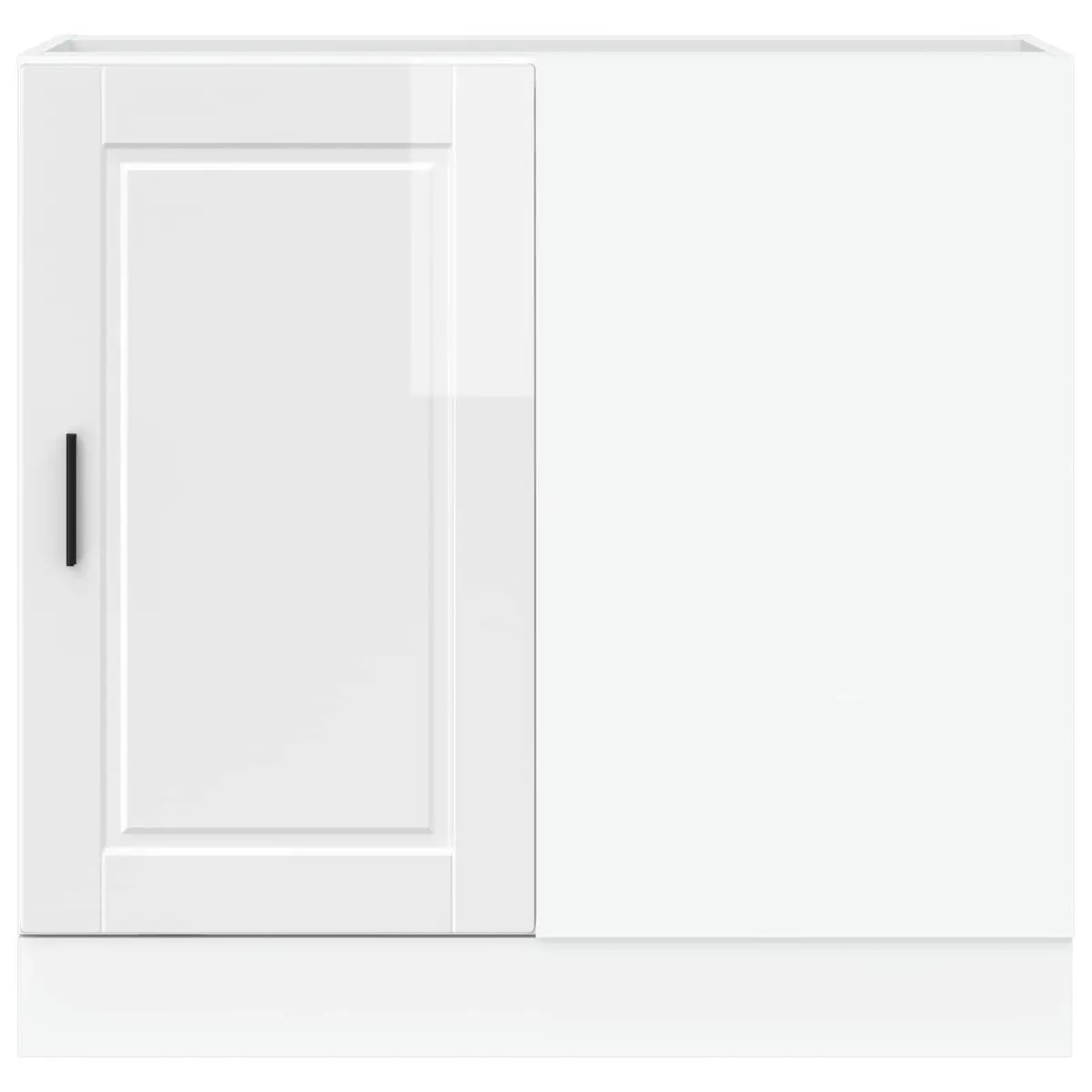 High Gloss White Engineered Wood Kitchen Base Cabinet