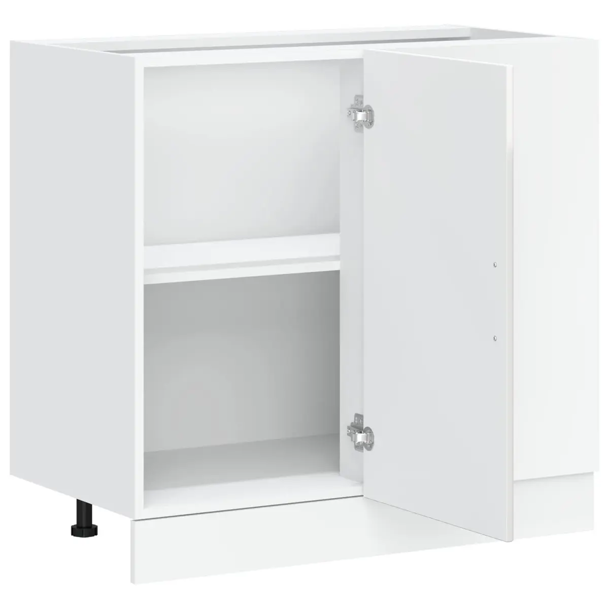 High Gloss White Engineered Wood Kitchen Base Cabinet