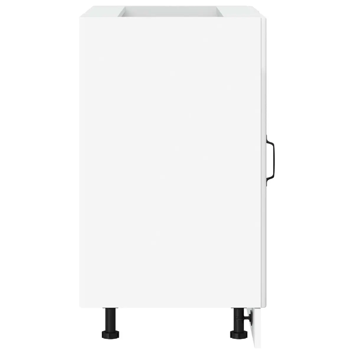 High Gloss White Engineered Wood Kitchen Base Cabinet