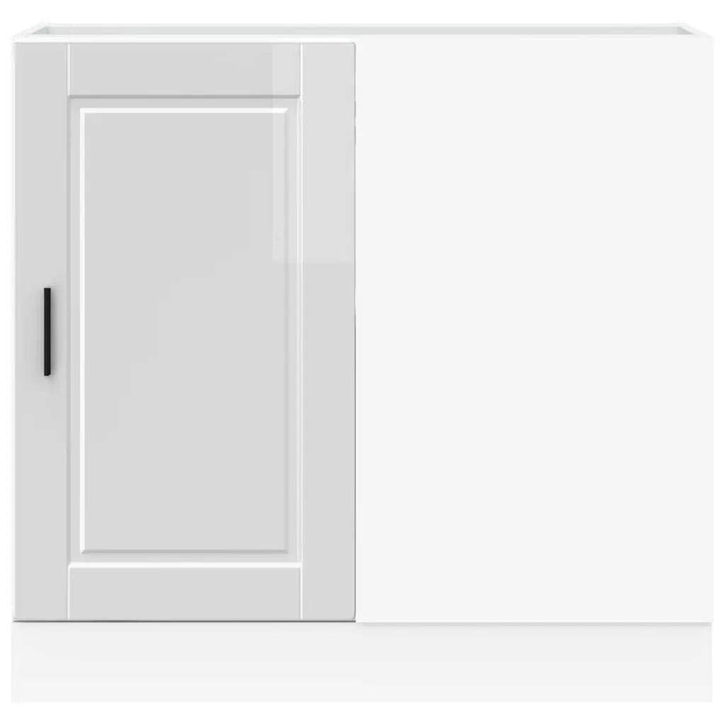 High Gloss White Engineered Wood Kitchen Base Cabinet