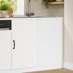 White Engineered Wood Kitchen Base Cabinet for Storage
