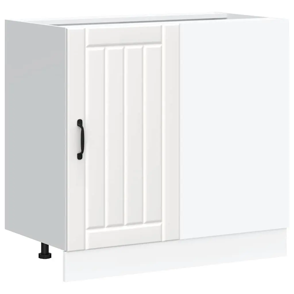 White Engineered Wood Kitchen Base Cabinet for Storage
