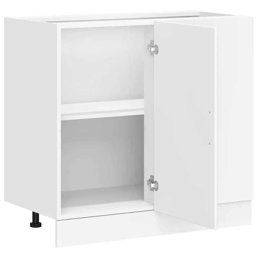 White Engineered Wood Kitchen Base Cabinet for Storage