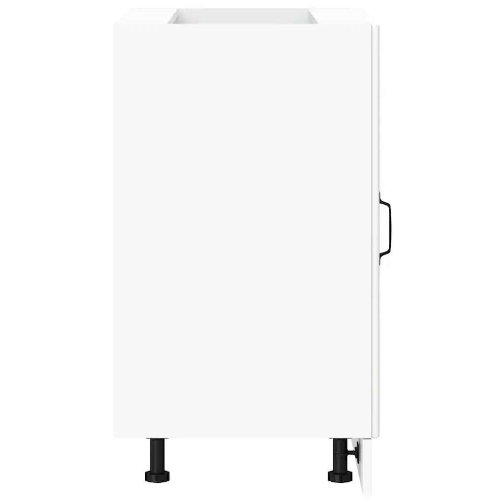White Engineered Wood Kitchen Base Cabinet for Storage