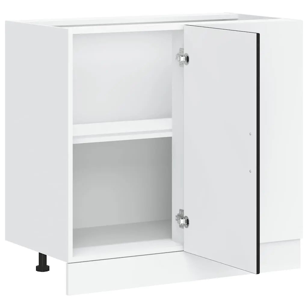 Black Engineered Wood Kitchen Cabinet Sink Storage Unit Base Furniture