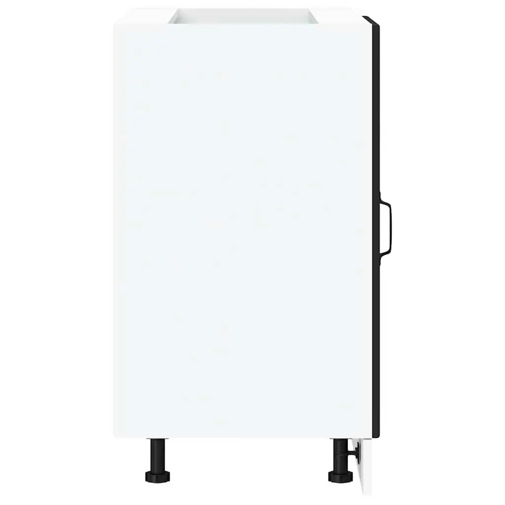 Black Engineered Wood Kitchen Cabinet Sink Storage Unit Base Furniture