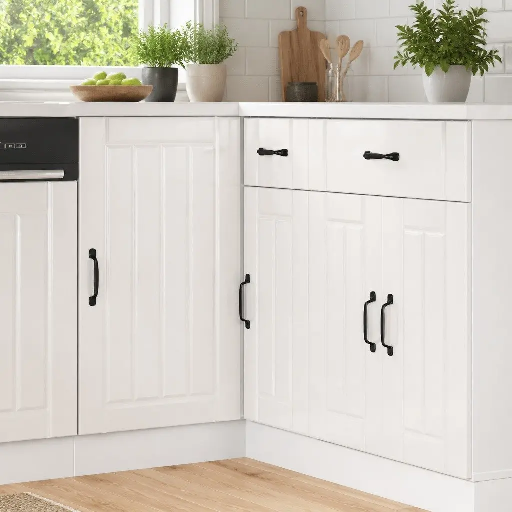 High Gloss White Kitchen Base Cabinet for Storage