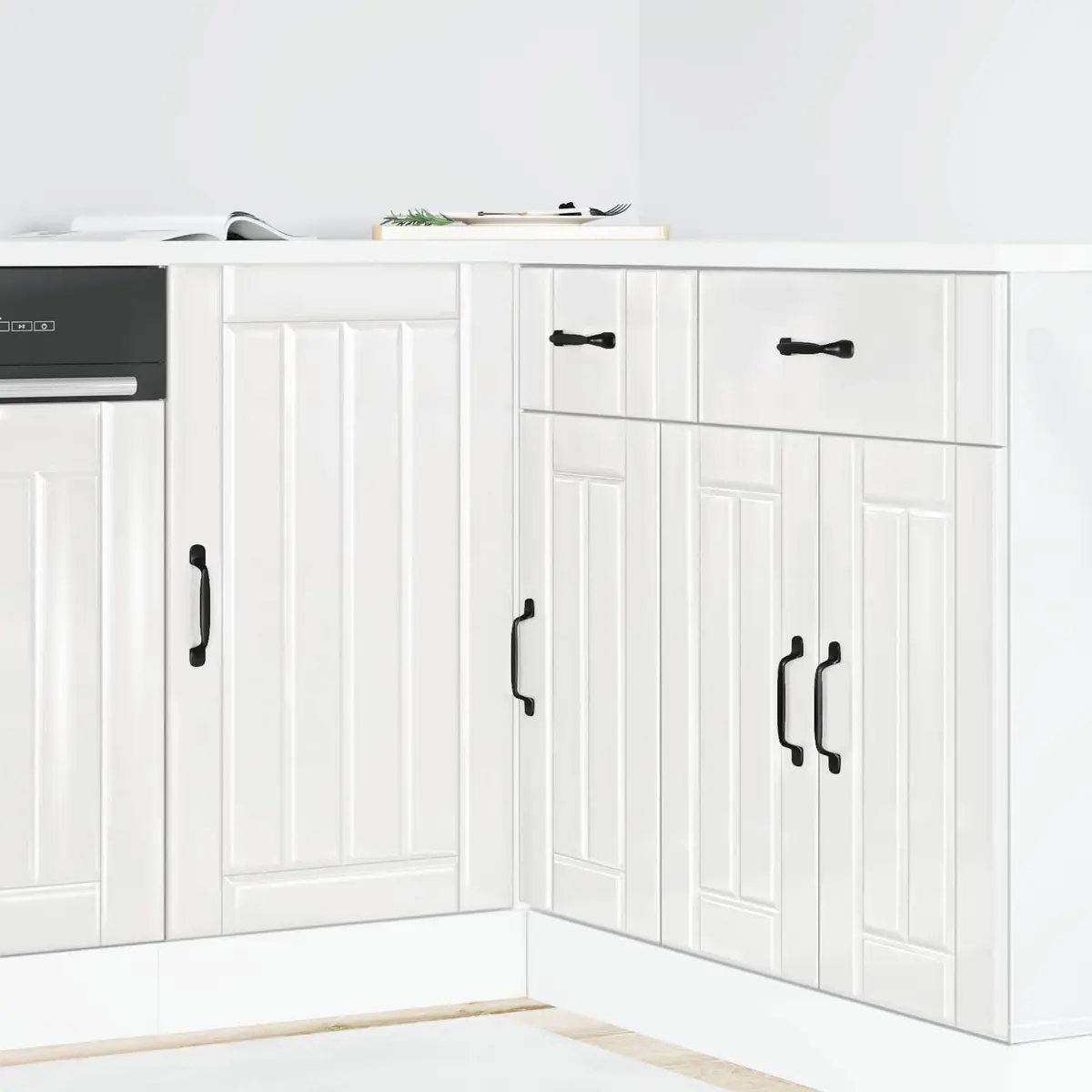High Gloss White Kitchen Base Cabinet for Storage