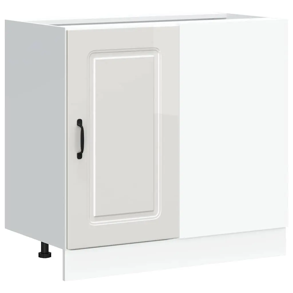 High Gloss White Kitchen Base Cabinet for Organized Storage
