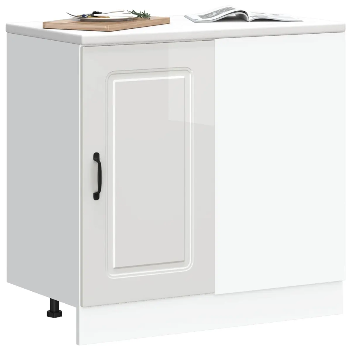 High Gloss White Kitchen Base Cabinet for Organized Storage