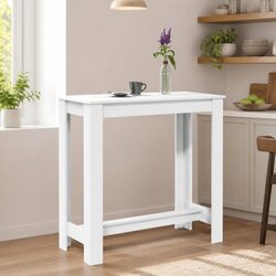 White High Top Bar Table for Dining and Gathering