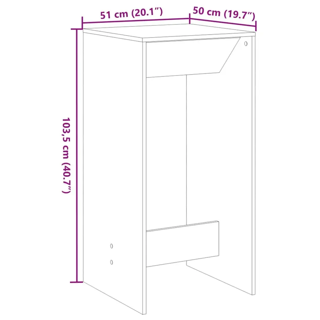 White Bar Table for Kitchen or Dining Room