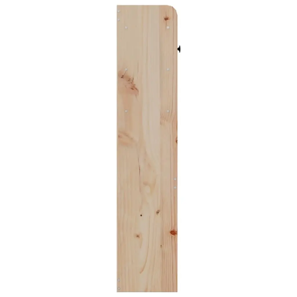 Brown Solid Wood Pine Headboard with Storage 90cm