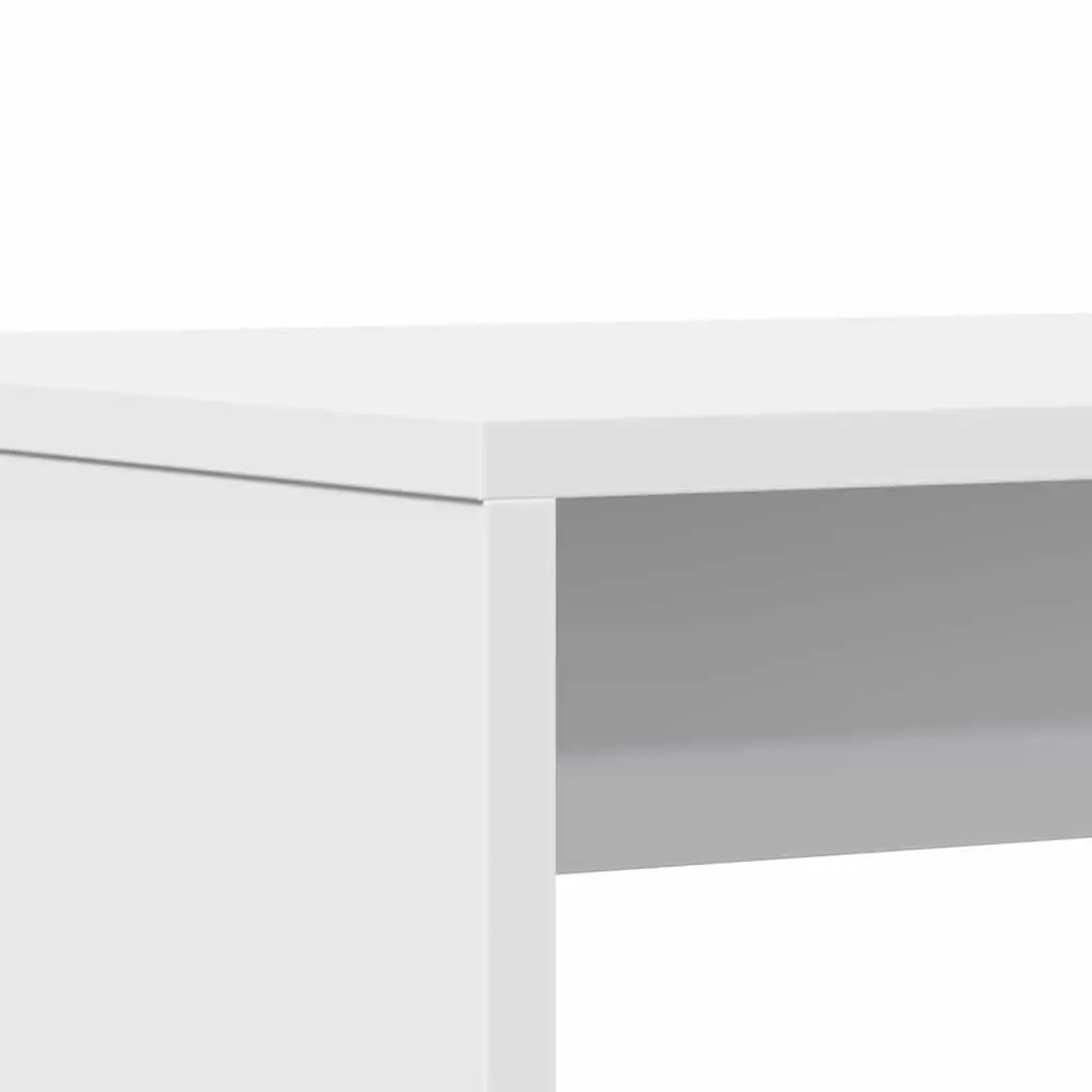 3-Piece White Dining Table and Bench Set