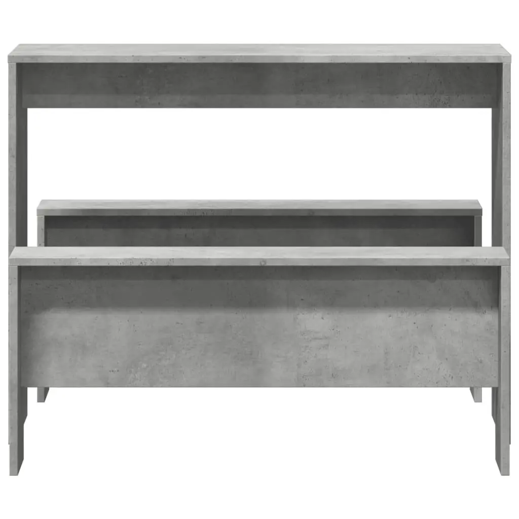 Grey 3 Piece Dining Table and Bench Set