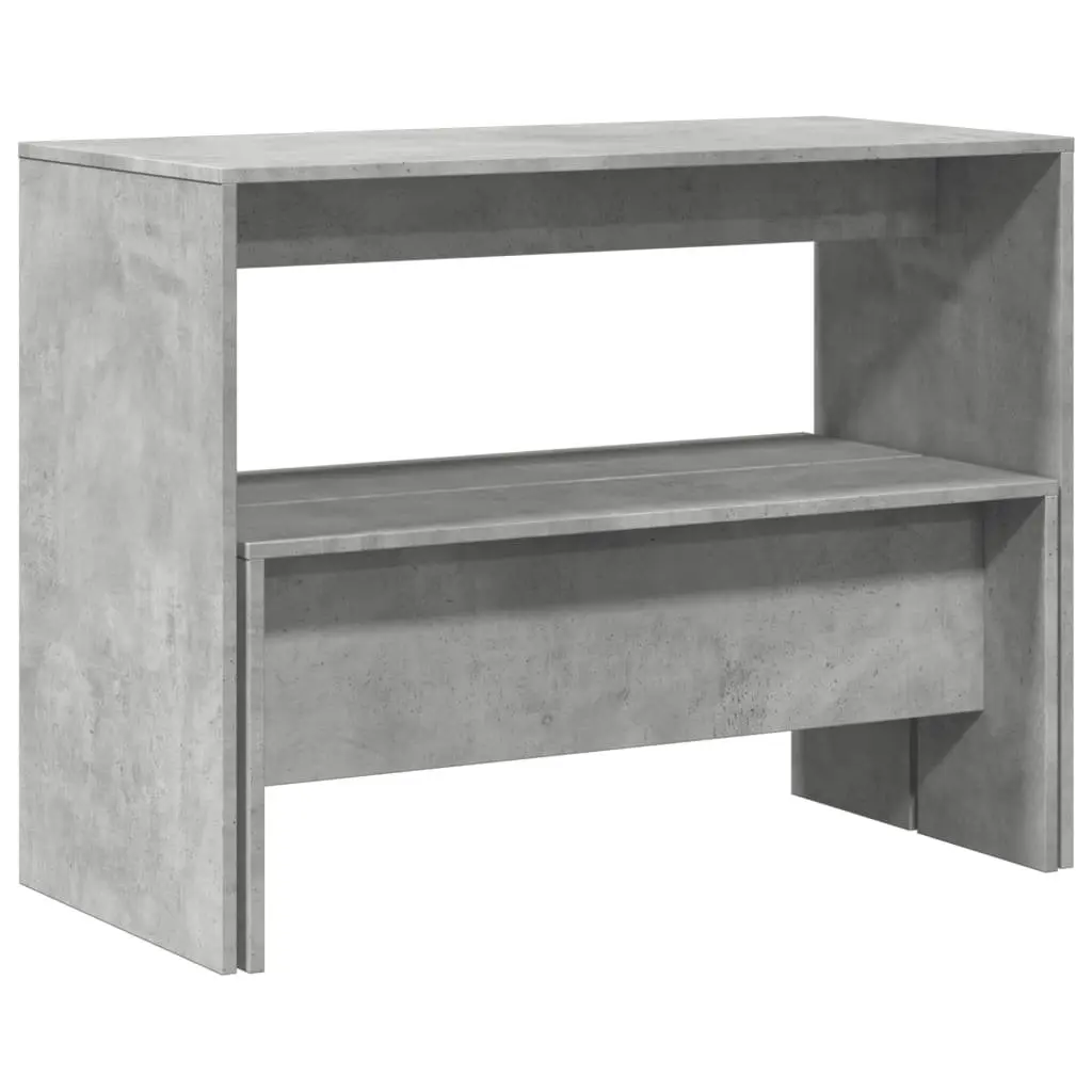 Grey 3 Piece Dining Table and Bench Set