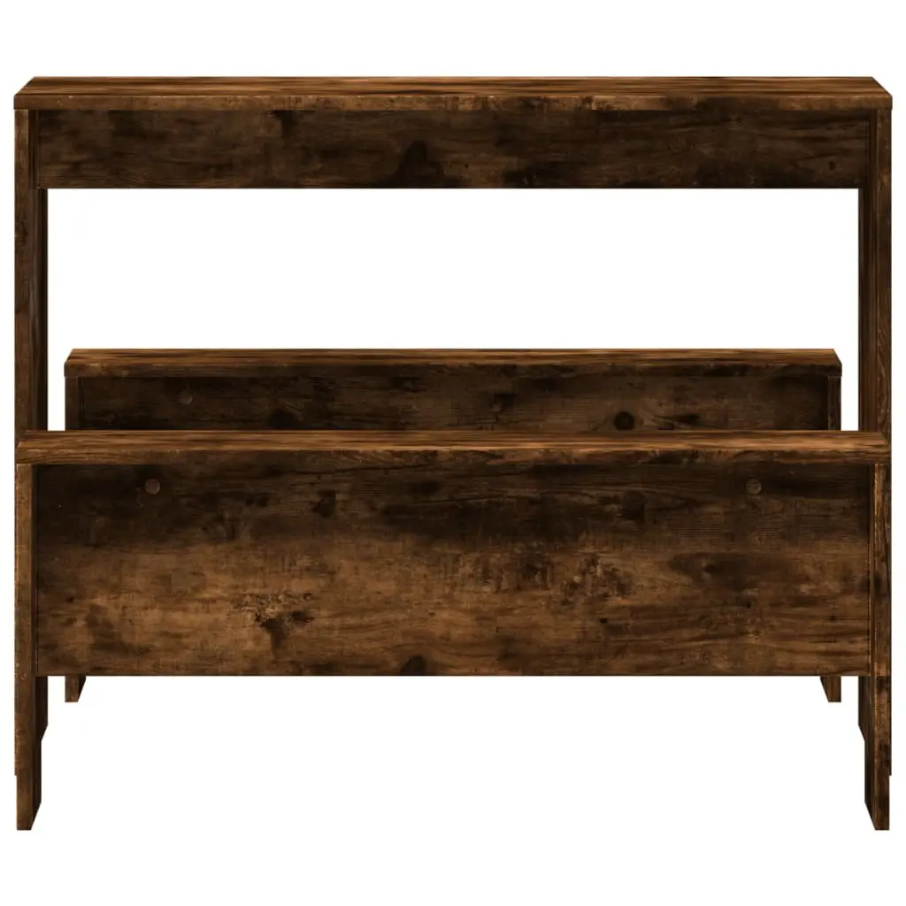 Dining Table and Bench Set 3 Piece Kitchen Dinette Brown Engineered Wood