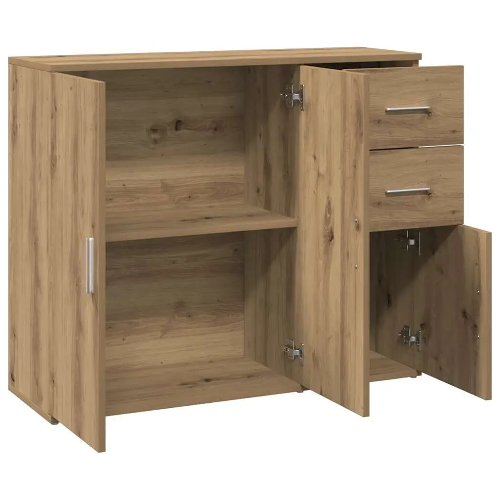 Brown Engineered Wood Sideboard for Dining Storage