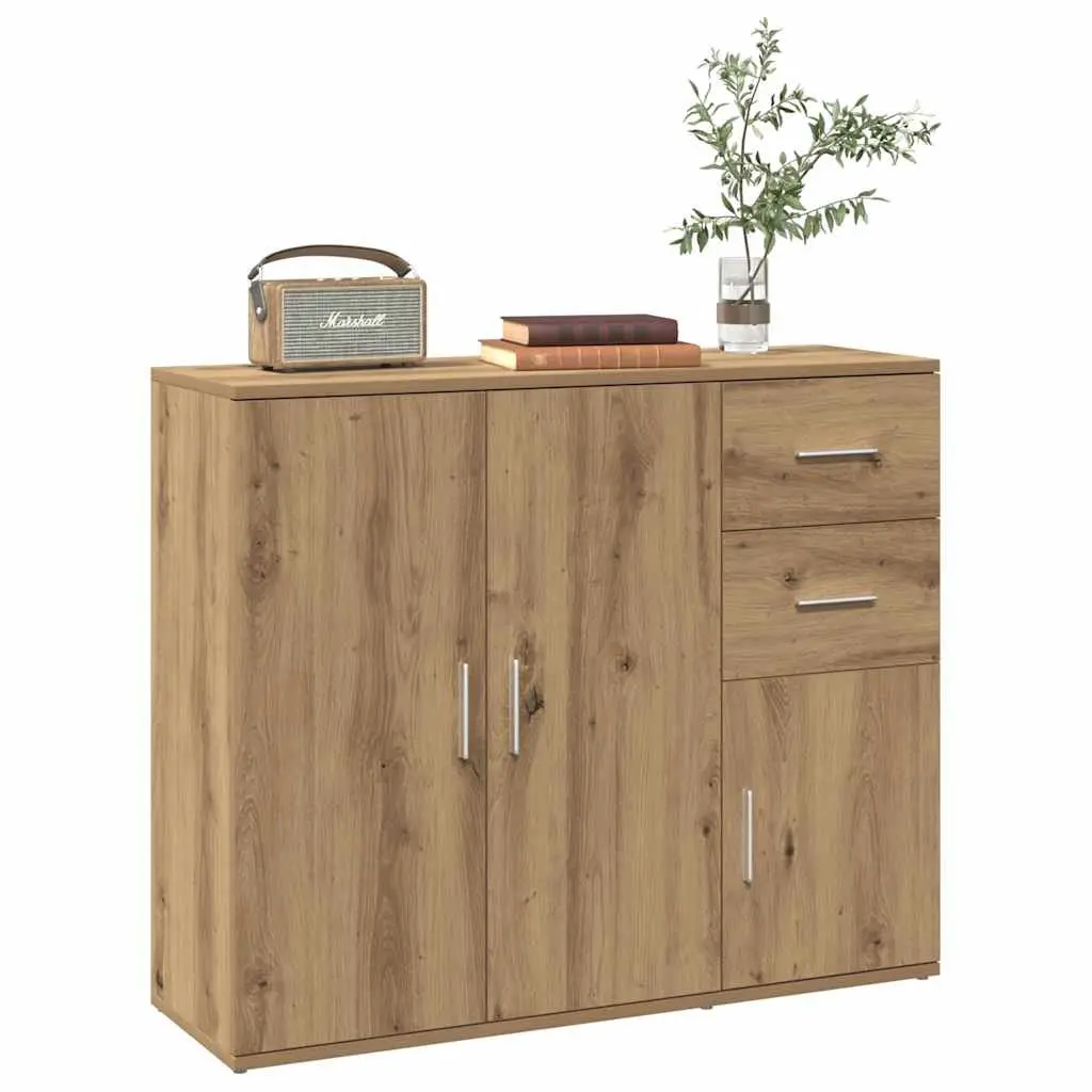 Brown Engineered Wood Sideboard for Dining Storage