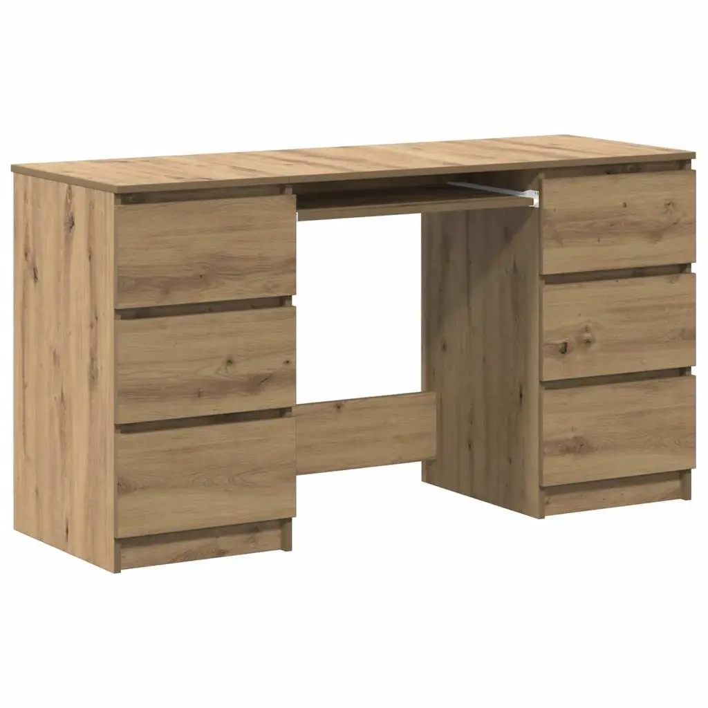 Writing Desk Brown 140x50x77cm Engineered Wood