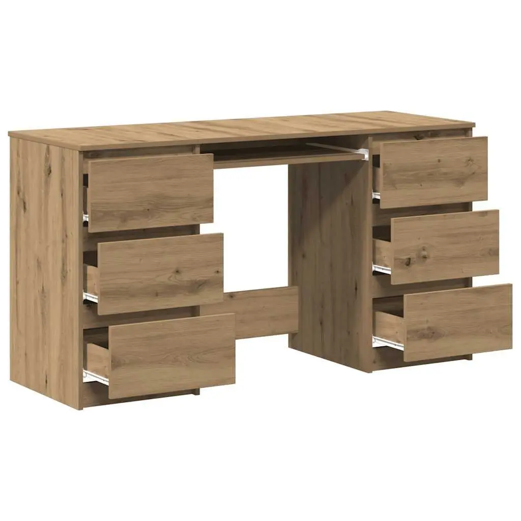 Writing Desk Brown 140x50x77cm Engineered Wood