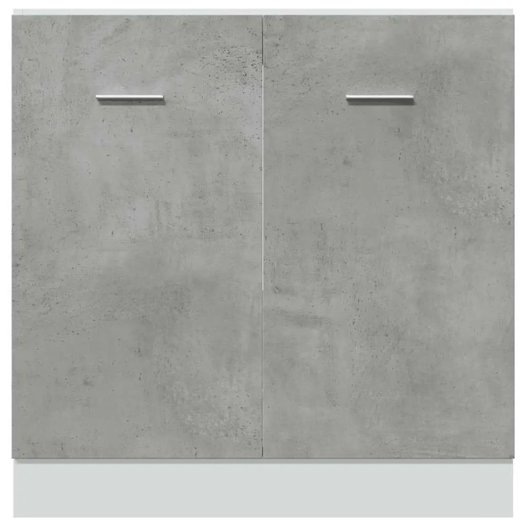 Grey Engineered Wood Sink Base Cabinet for Kitchens