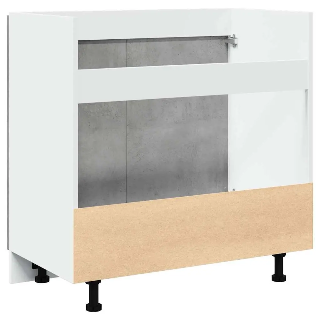 Grey Engineered Wood Sink Base Cabinet for Kitchens