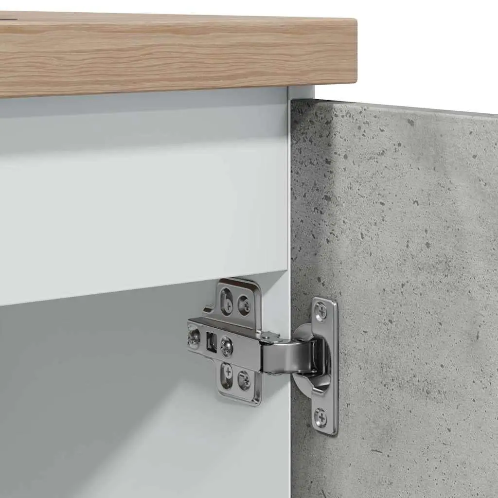 Grey Engineered Wood Sink Base Cabinet for Kitchens