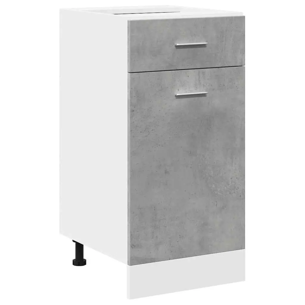 Grey Drawer Bottom Cabinet for Kitchen Storage