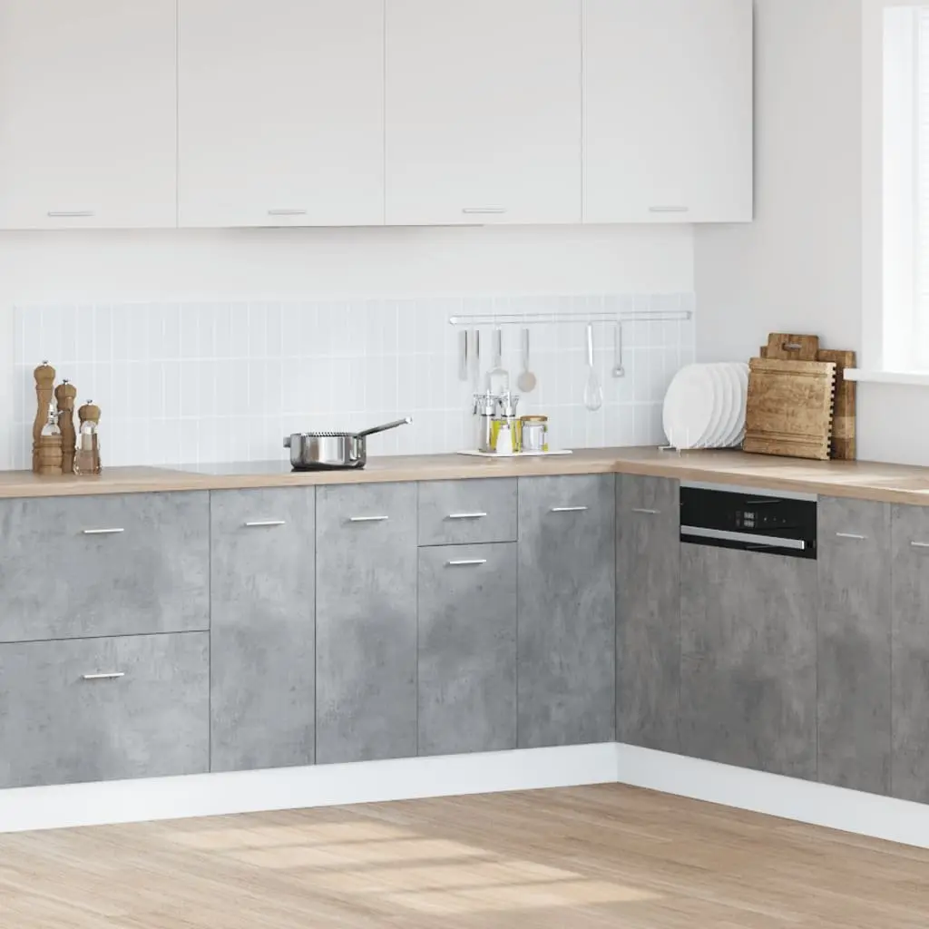 Grey Drawer Bottom Cabinet for Kitchen Storage