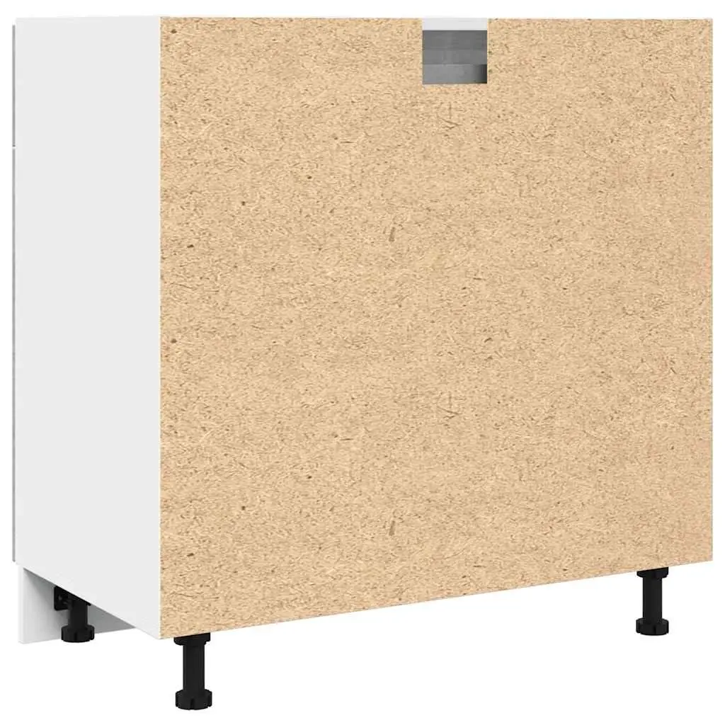 Drawer Bottom Cabinet Grey 1 Drawer 2 Compartments Engineered Wood