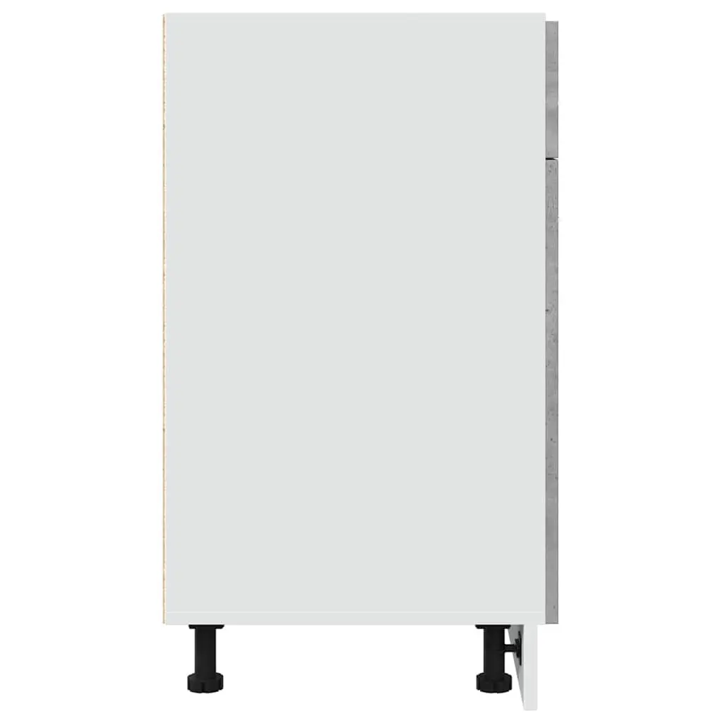Drawer Bottom Cabinet Grey 1 Drawer 2 Compartments Engineered Wood