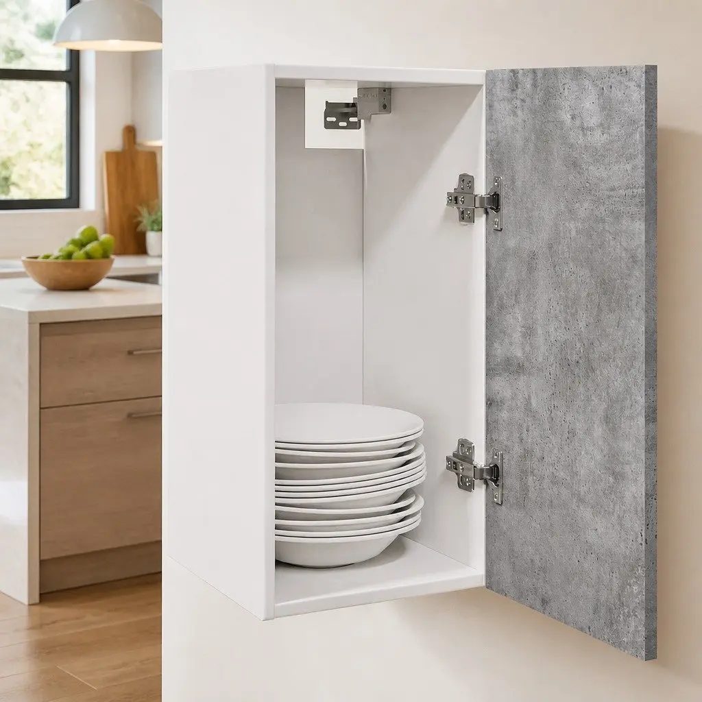 Hanging Cabinet Wall-Mounted Grey Engineered Wood 30x31x60cm
