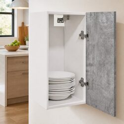 Grey Engineered Wood Hanging Kitchen Cabinet 30x31x60cm