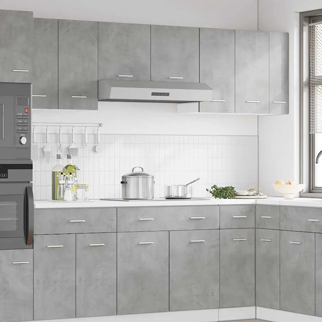Hanging Cabinet Wall-Mounted Grey Engineered Wood 30x31x60cm