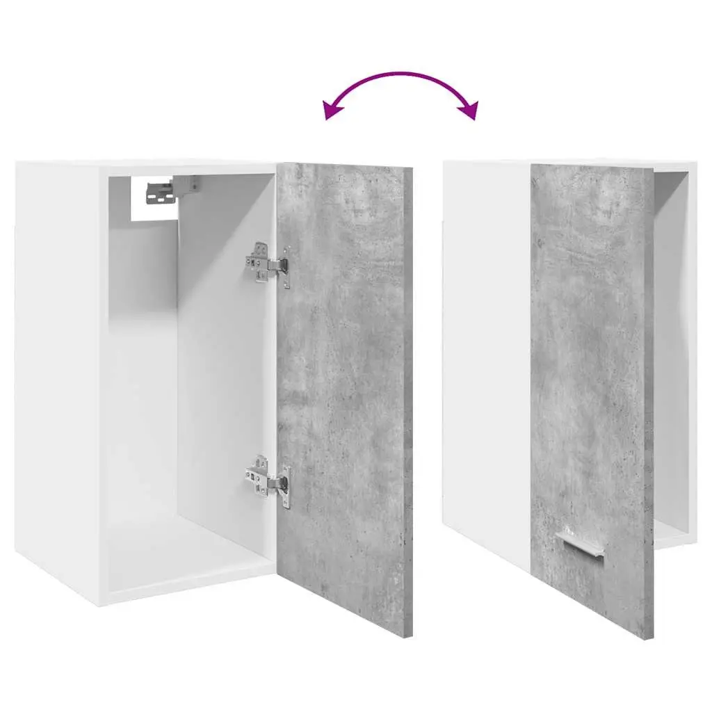 Hanging Cabinet Wall-Mounted Grey Engineered Wood 30x31x60cm
