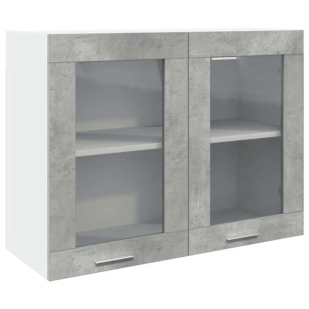 Wall-Mounted Grey Glass Kitchen Cabinet Organizer
