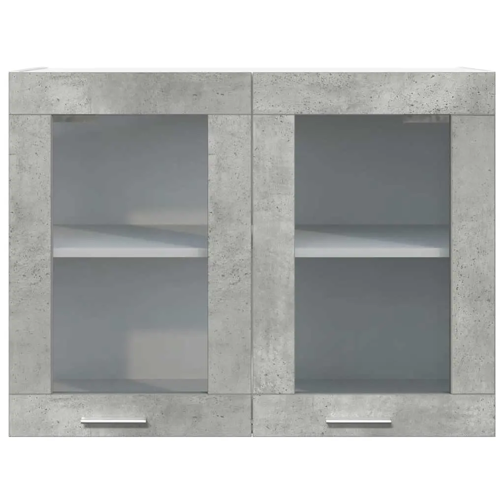 Wall-Mounted Grey Glass Kitchen Cabinet Organizer