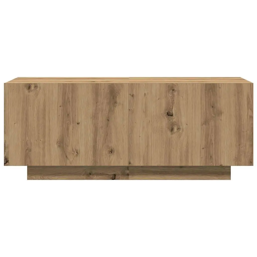TV Cabinet Brown Engineered Wood 100x35x40 cm Media Unit Storage Compartments